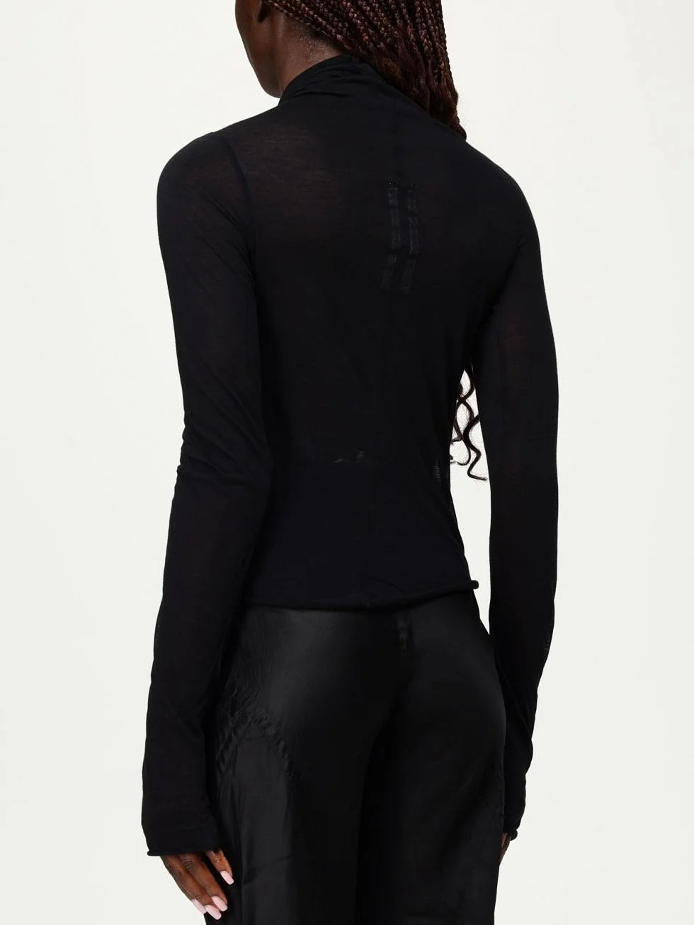 Black Long-Sleeve Stretch Prong Top - Tops