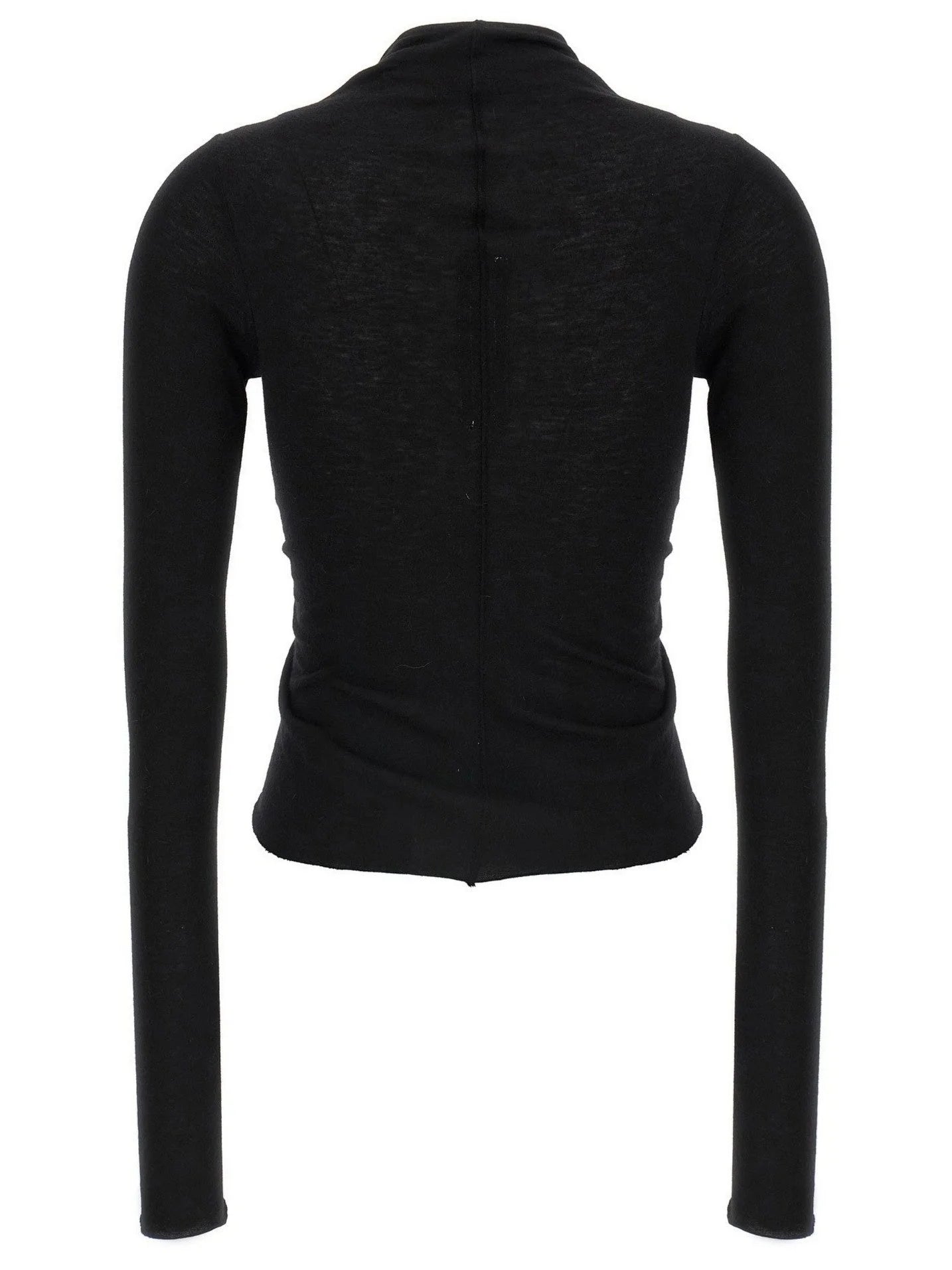 Black Long-Sleeve Stretch Prong Top - Tops