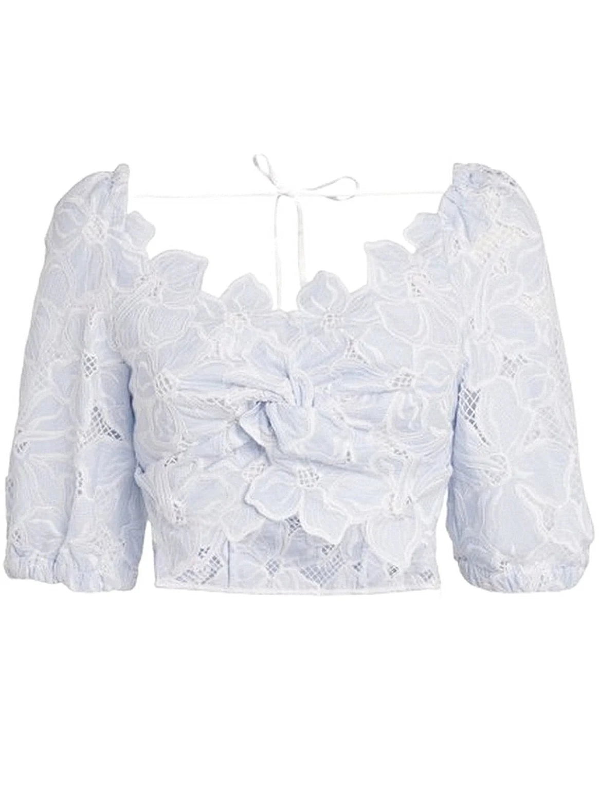 Broderie Anglaise Crop Top and Mini Skirt Set - Suits & Sets