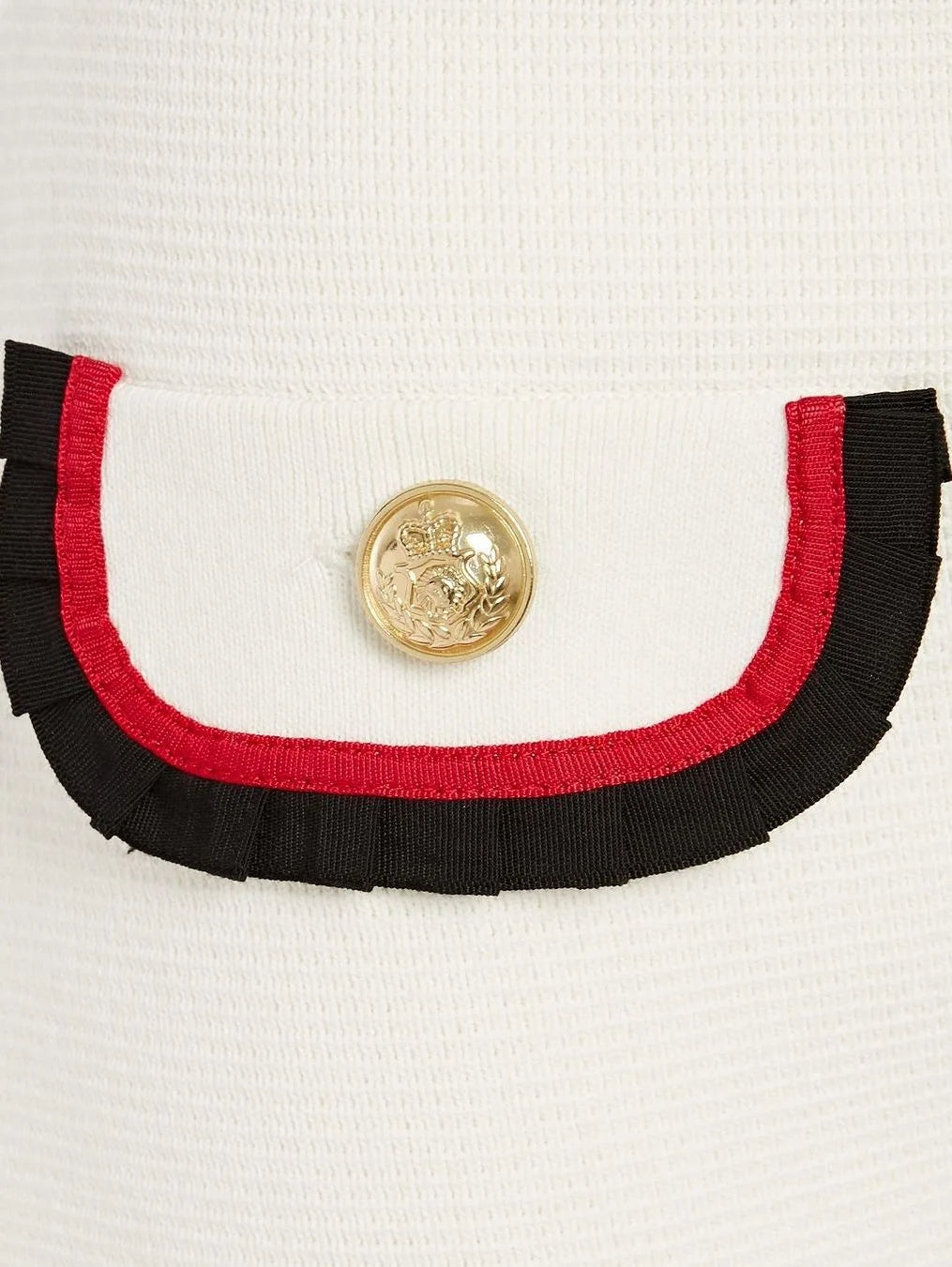 Color-Contrast Knit Mini Skirt with Buttons - Skirts