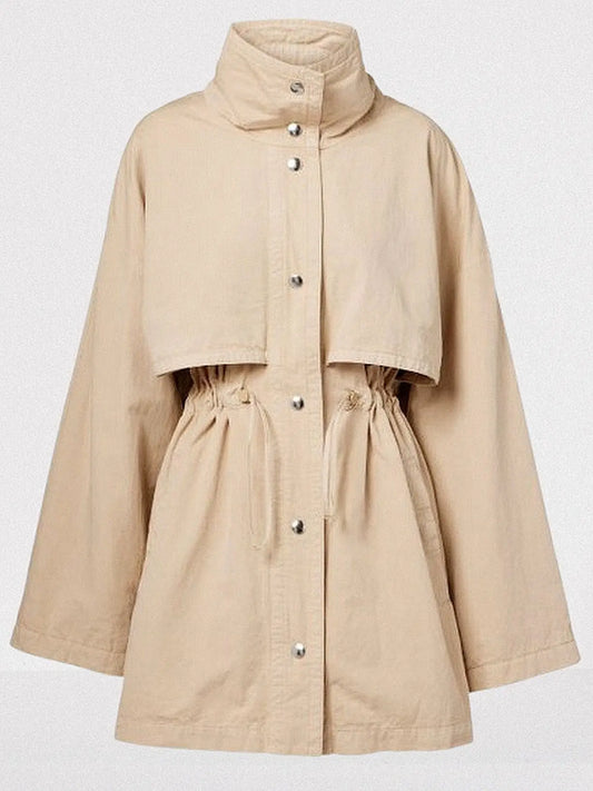 Cotton Gabardine Drawstring-Waist Jacket - Jackets