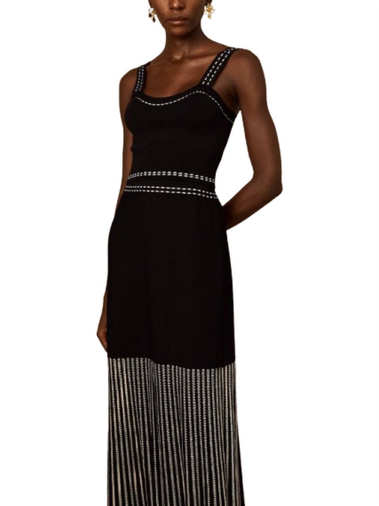 Cropped Knit Top and Skirt Set - Suits & Sets