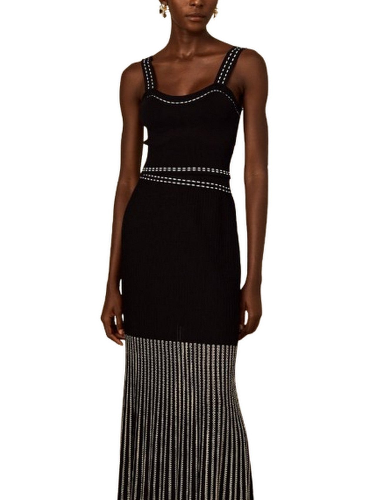Cropped Knit Top and Skirt Set - Suits & Sets