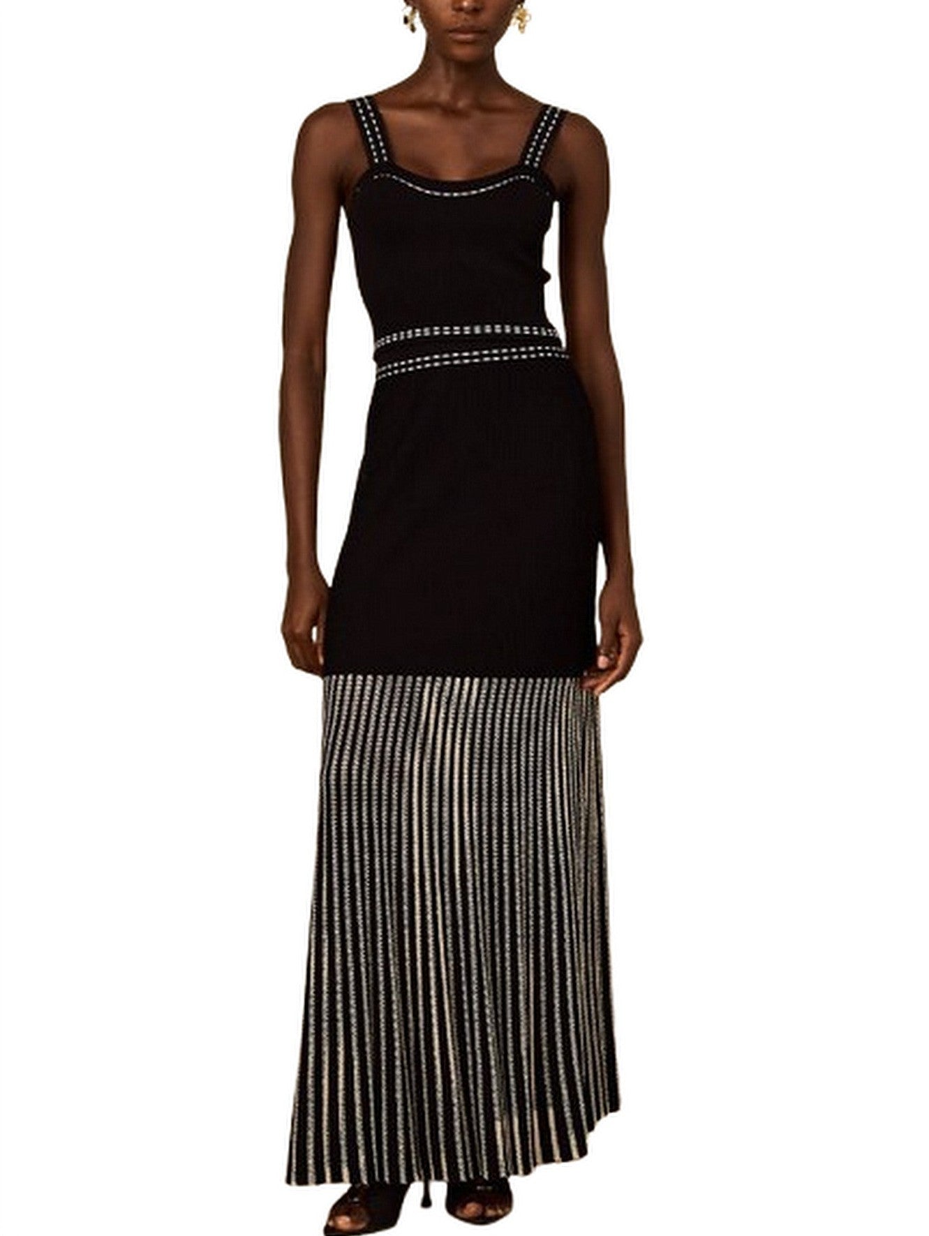 Cropped Knit Top and Skirt Set - Suits & Sets