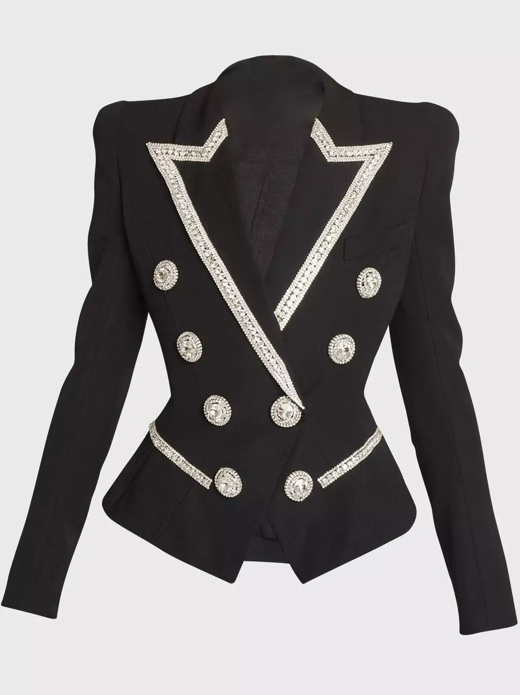 Double-Breasted Embellished Jacket