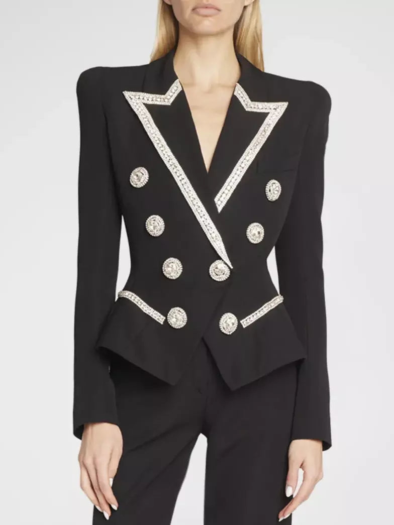 Double-Breasted Embellished Jacket