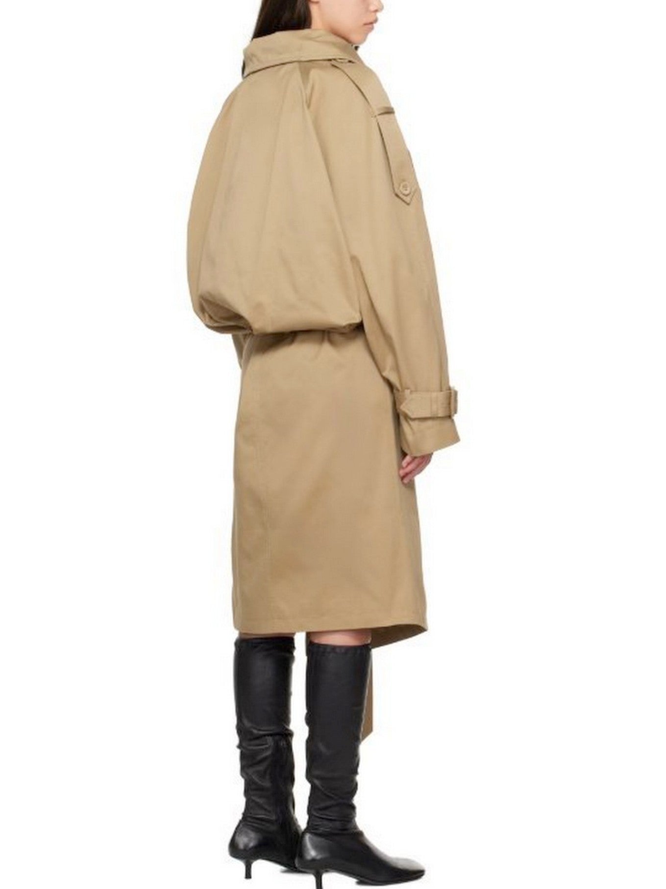 Double-Breasted Trench Jacket and Skirt Set - Suits & Sets