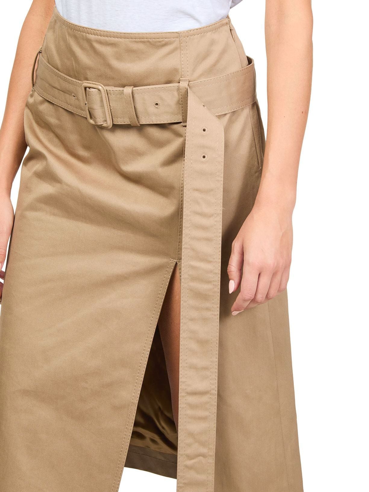 Double-Breasted Trench Jacket and Skirt Set - Suits & Sets