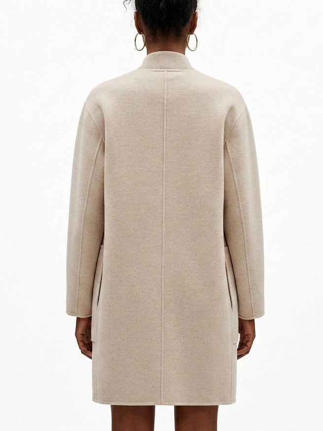 Double-Faced Wool and Cashmere Short Coat - Coats