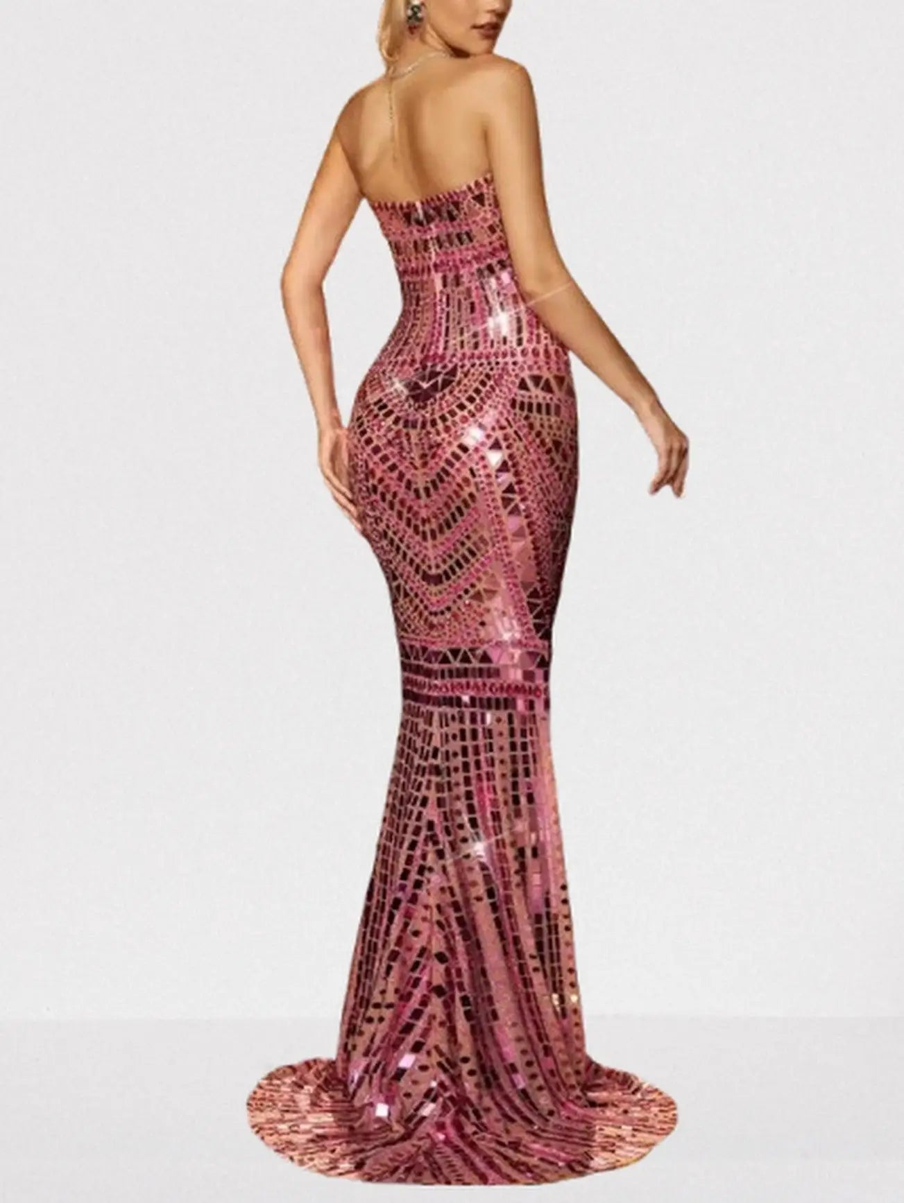 Embellished Strapless Stretch Maxi Dress - Dresses