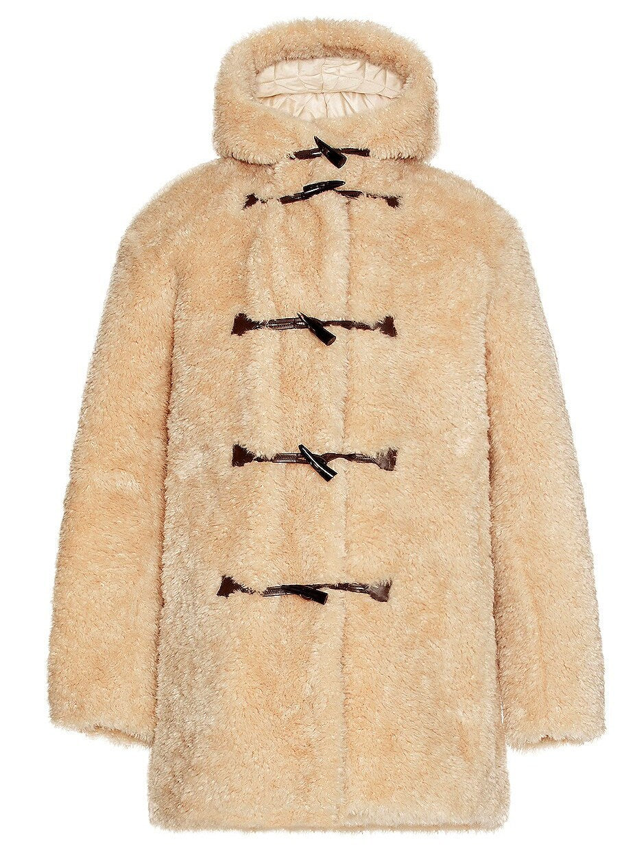 Faux-Fur Toggle Button Coat