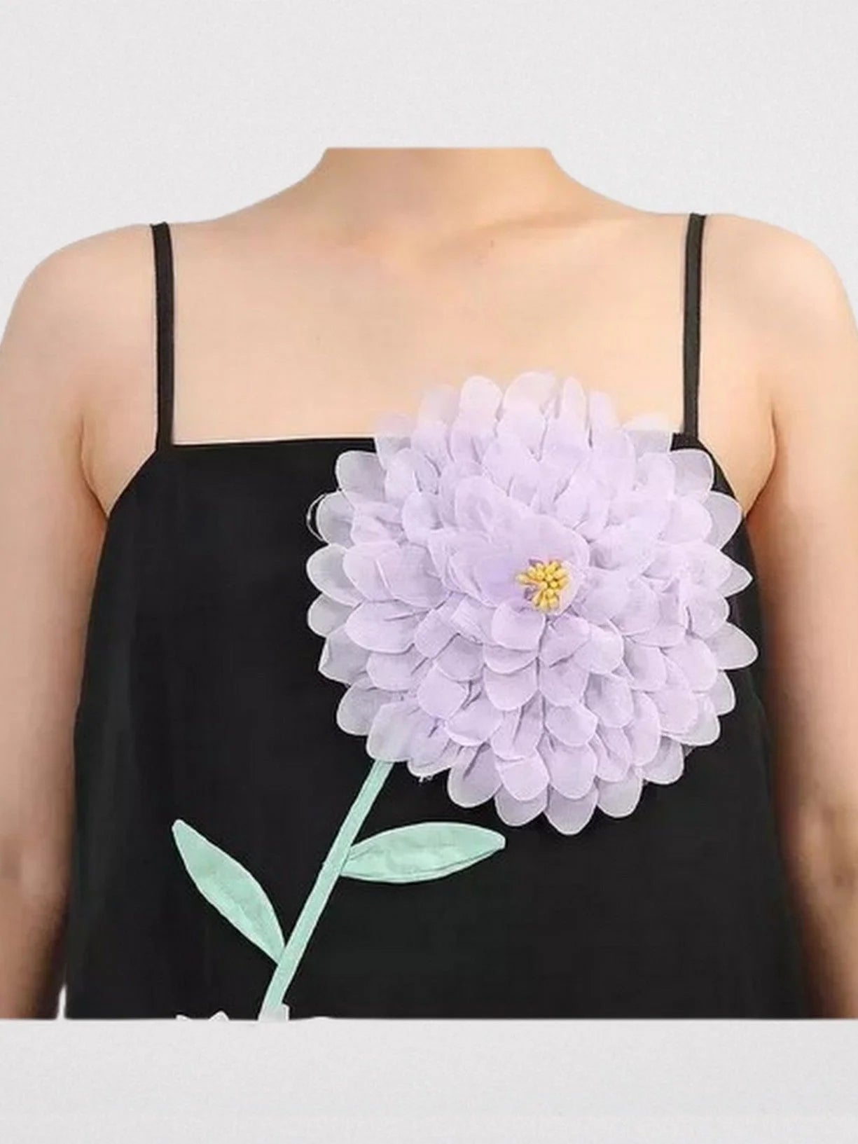 Floral Appliqued Sleeveless Maxi Dress
