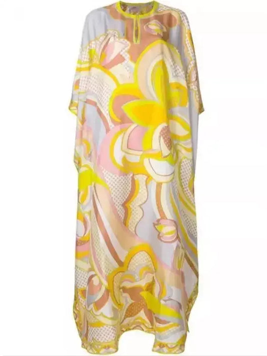 Floral Abstract Kaftan - Dresses