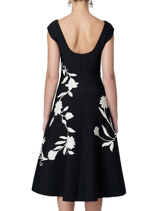 Floral Knit Midi Dress