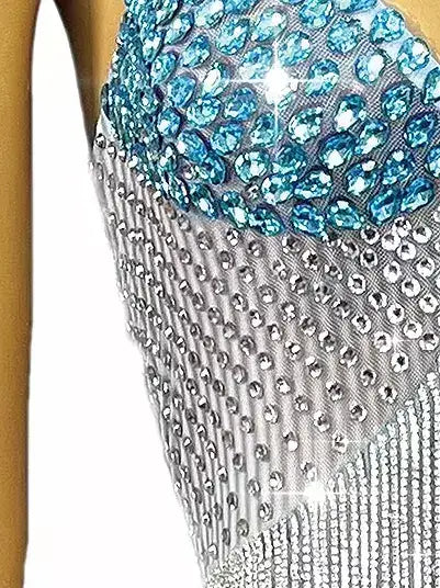 Halter Beaded Fringe Maxi Dress - Dresses