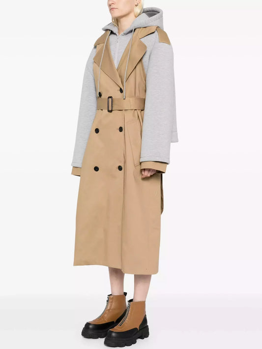 Hybrid Deconstructed Long Trench Coat Coats