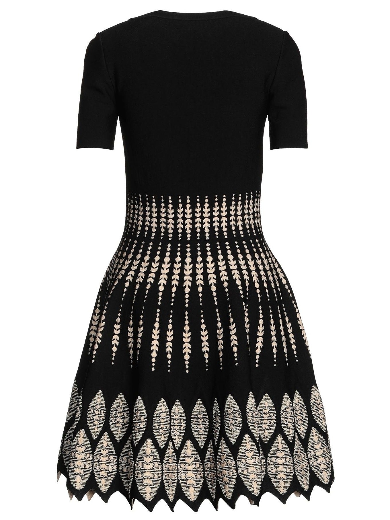 Jacquard Knit Flared Dress