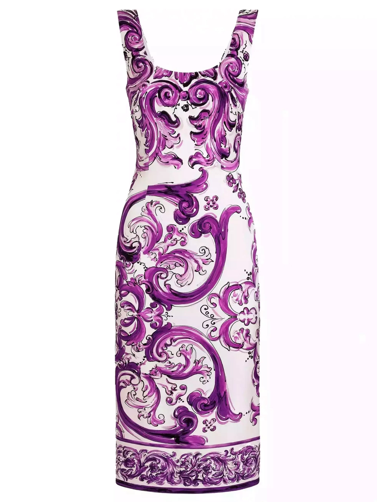 Majolica Italian Printed Sheath Dress - Dresses