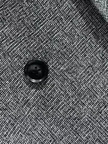 Micro Herringbone Double Breasted Wool Blend Blazer - Jackets
