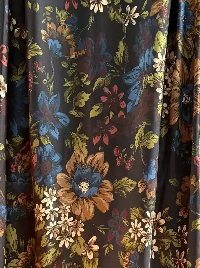 Multicolor Floral Silk-Blend Maxi Dress - Dresses