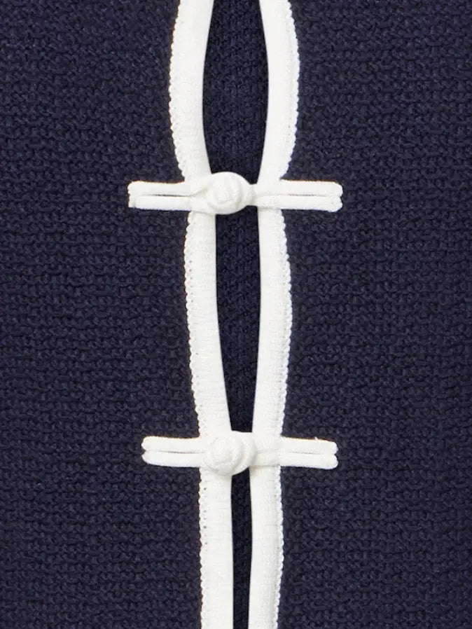 Navy Knit Vest Top and Shorts Set - Suits & Sets