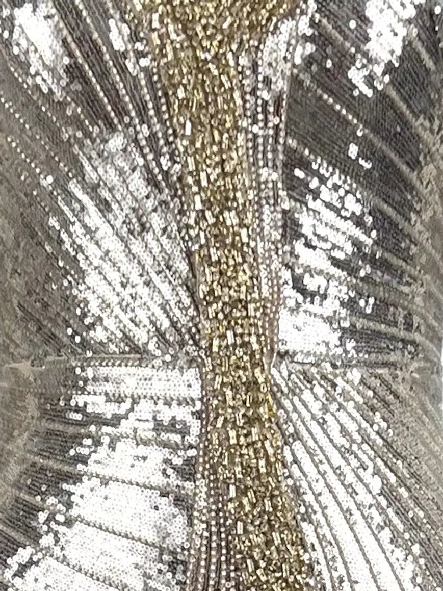 Off-Shoulder Sequin and Crystal Embellished Gown - Dresses