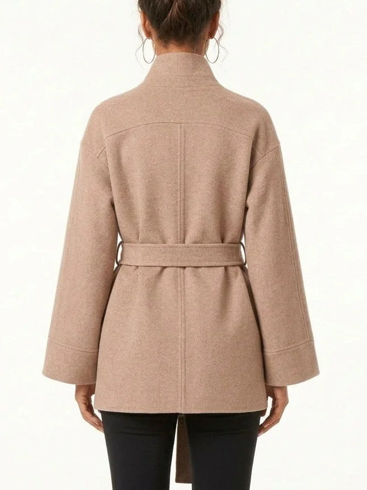 Reversible Wool Cashmere Belted Jacket - Jackets
