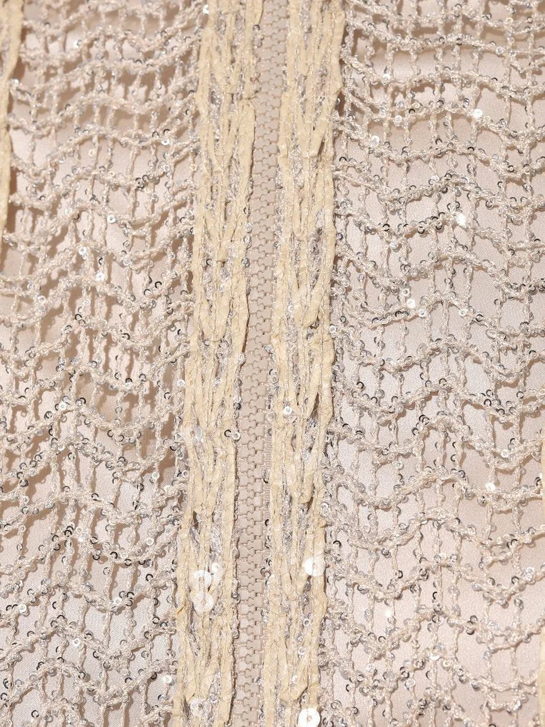 Sequin Raffia Net Bomber Jacket - Jackets