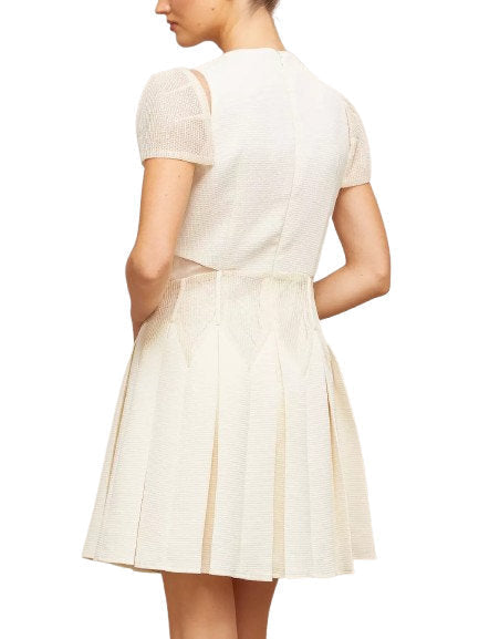 A-Line Floral-Embroidered Mini Dress - Dresses