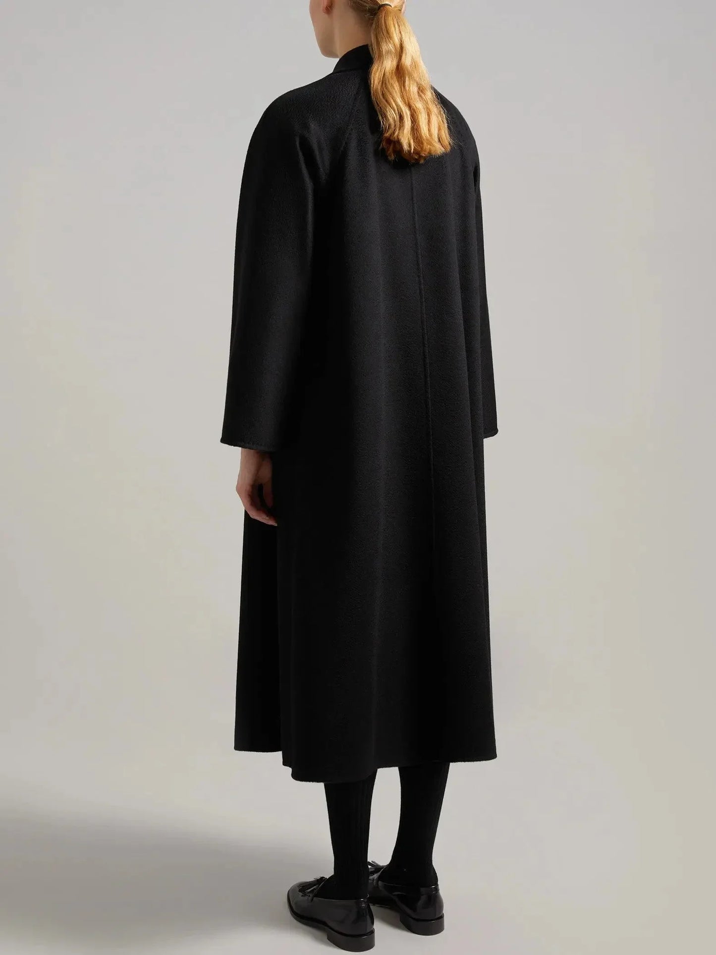 Belted Cashmere and Wool Coat in Black - Coats