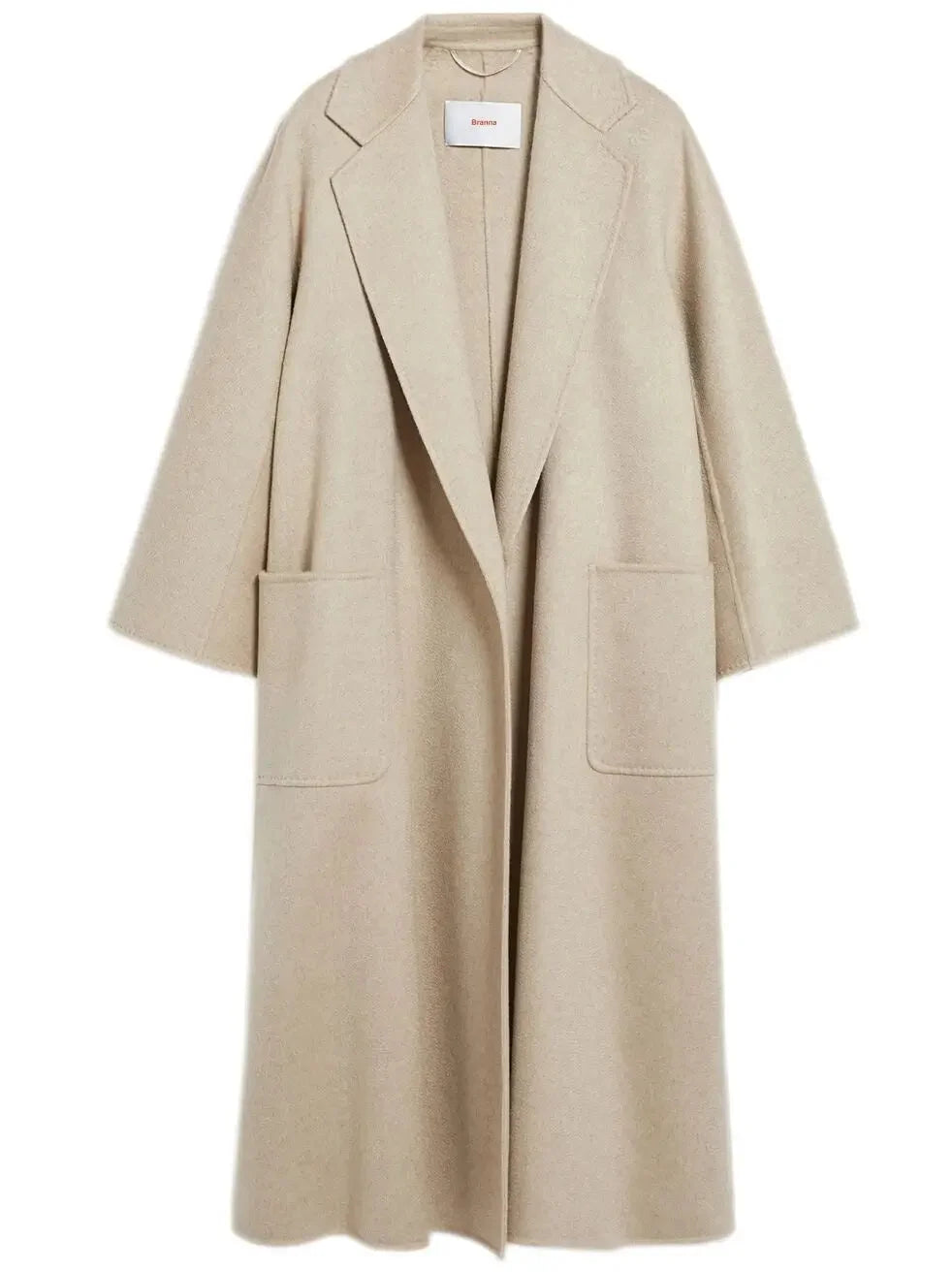 Belted Cashmere and Wool Coat in Sand Beige - Coats
