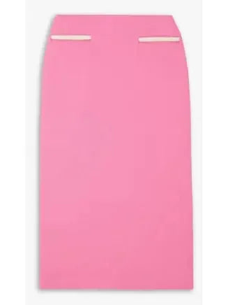 Bicolor Crepe Blazer and Skirt Set in Bubblegum Pink - Suits & Sets