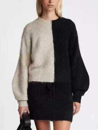Bicolor Mohair-Blend Sweater - Sweaters & Knitwear
