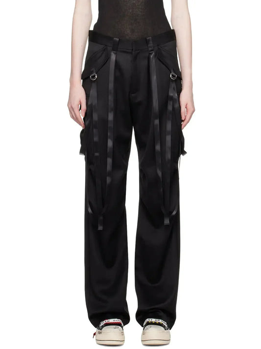 Black Articulated Tuxedo Trousers - Jeans & Pants