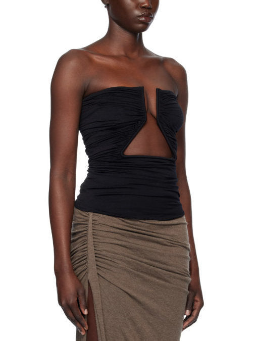 Black Jersey Prong Top - Tops