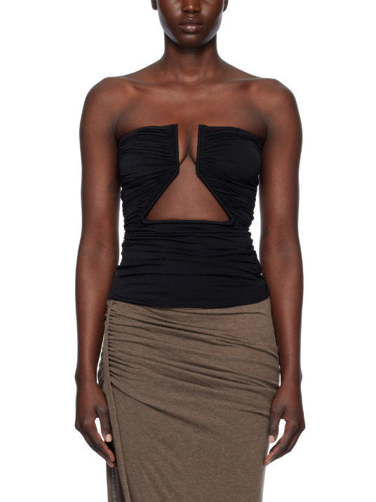 Black Jersey Prong Top - Tops