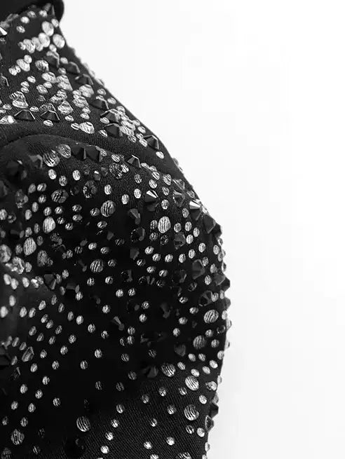 Black Tailored Embellished Blazer - Jackets