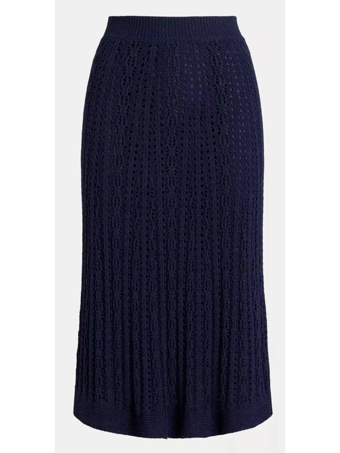 Boucle Short-Sleeve Polo Jumper and Skirt Set Navy Blue - Suits & Sets
