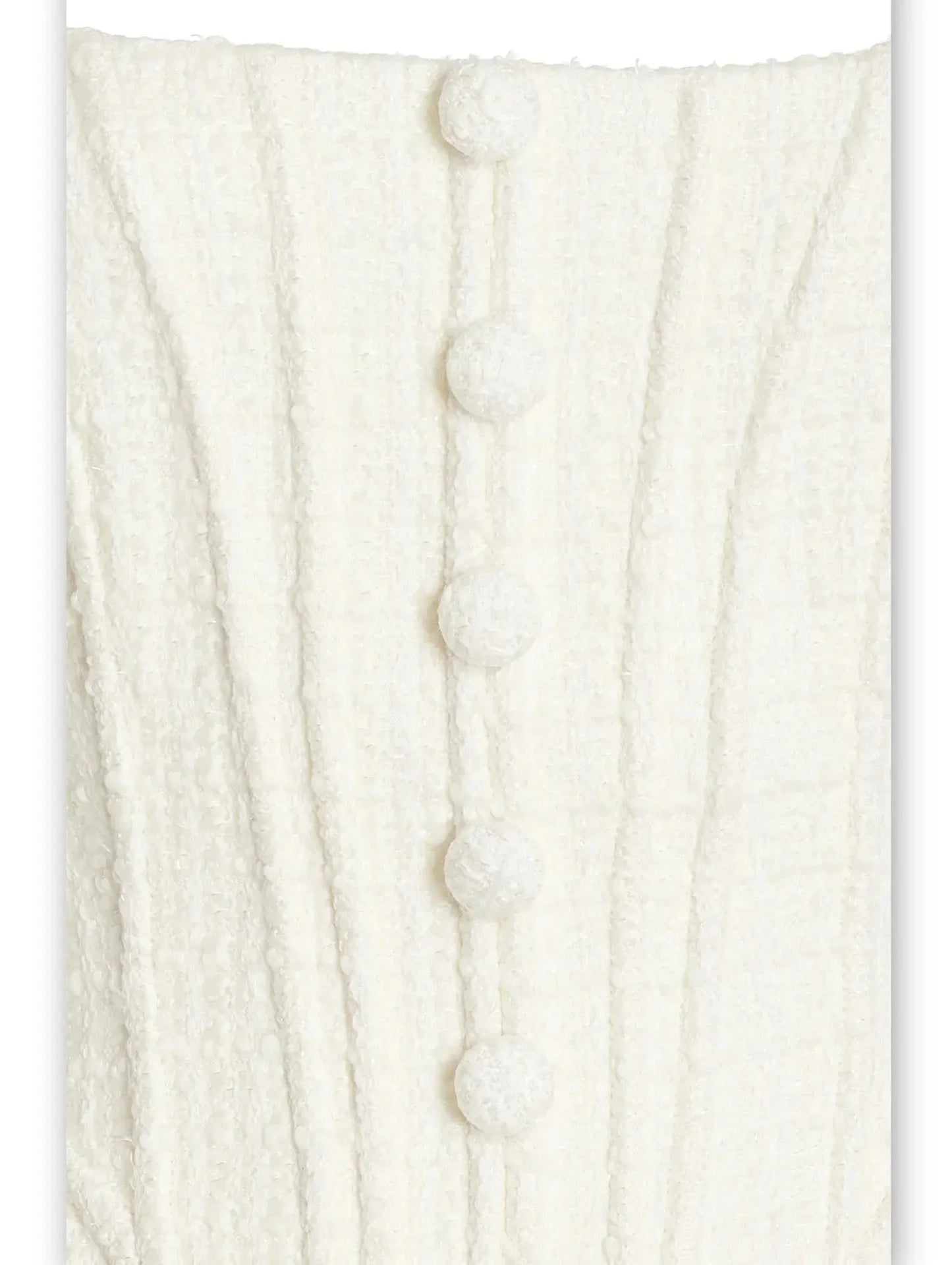 Boucle Tweed Peplum Mini Dress In White - Dresses