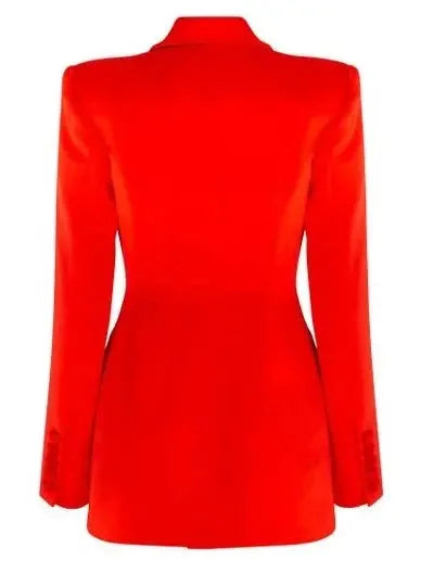 Bright Blazer and Flared Pant Suit in Yellow or Red - Suits & Sets