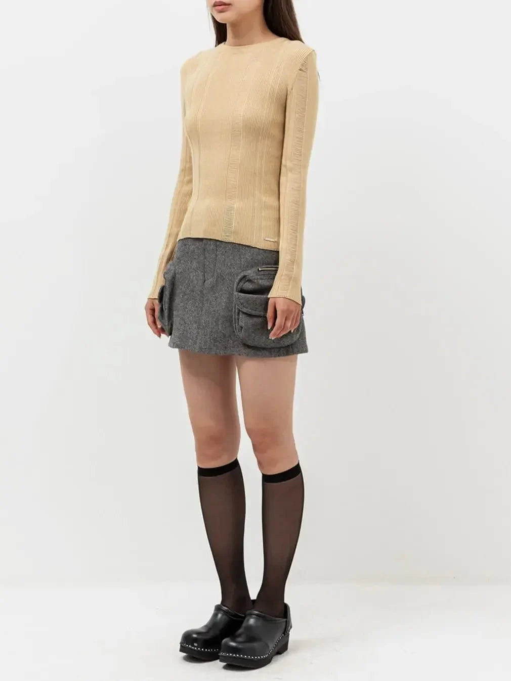 Bulky Cargo-Pocket Mini Skirt - Skirts