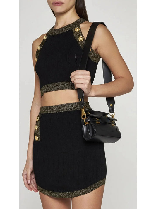 Buttoned Knit Mini Skirt - Skirts