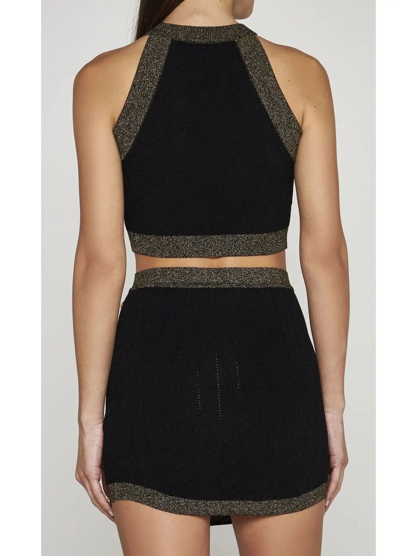 Buttoned Knit Mini Skirt - Skirts