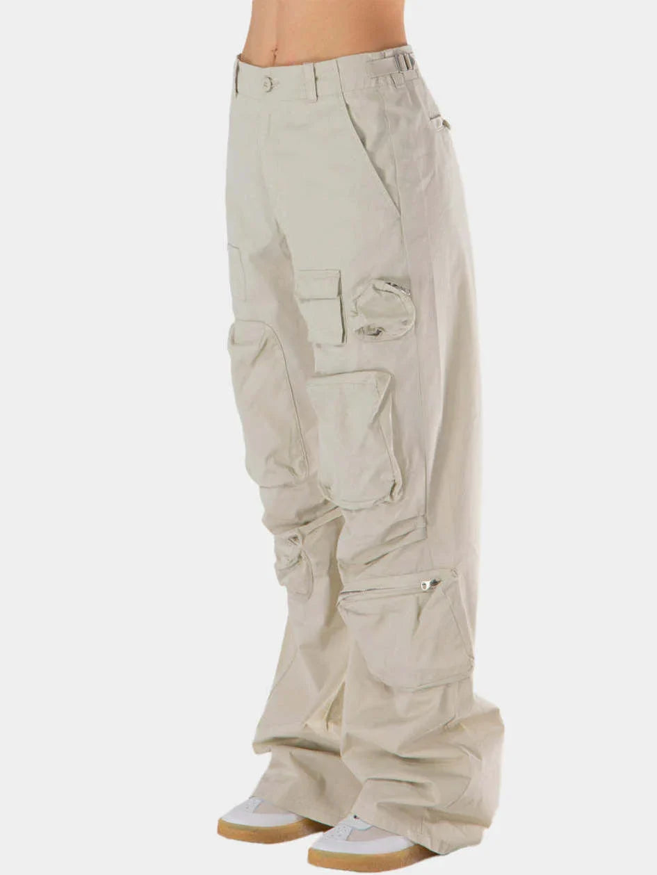 Cargo Pocket Utility Pants in Off-White - Jeans & Pants