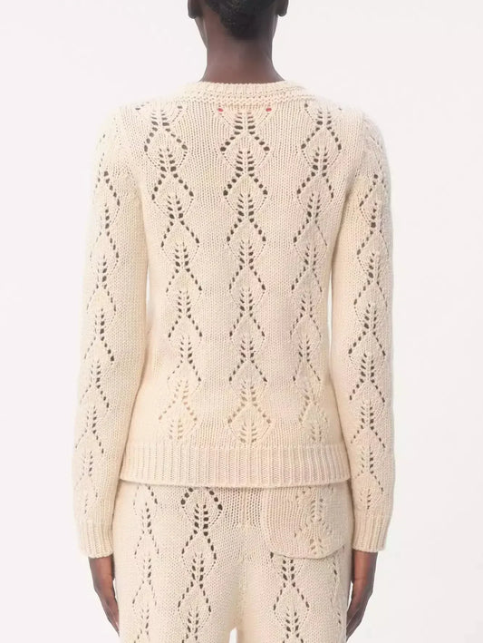 Cherry Open-Knit Wool Sweater - Sweaters & Knitwear