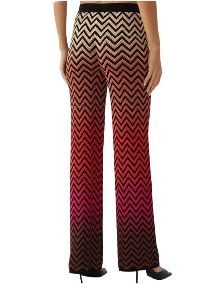 Chevron Knit Cropped Tank and Pant Set in Multicolor - Suits & Sets