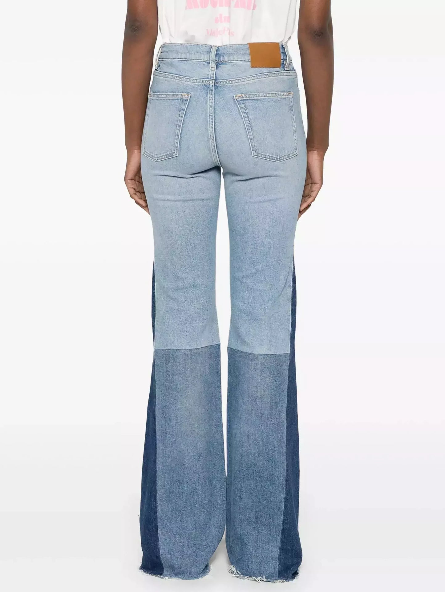Color-Block Flared Jeans - Jeans & Pants