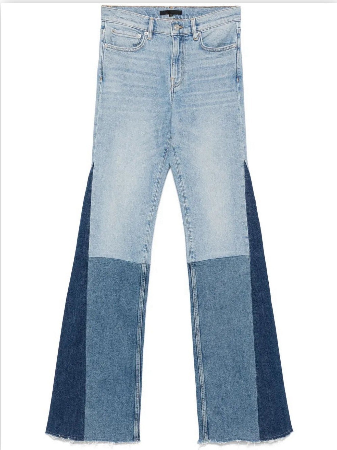 Color-Block Flared Jeans - Small - Jeans & Pants