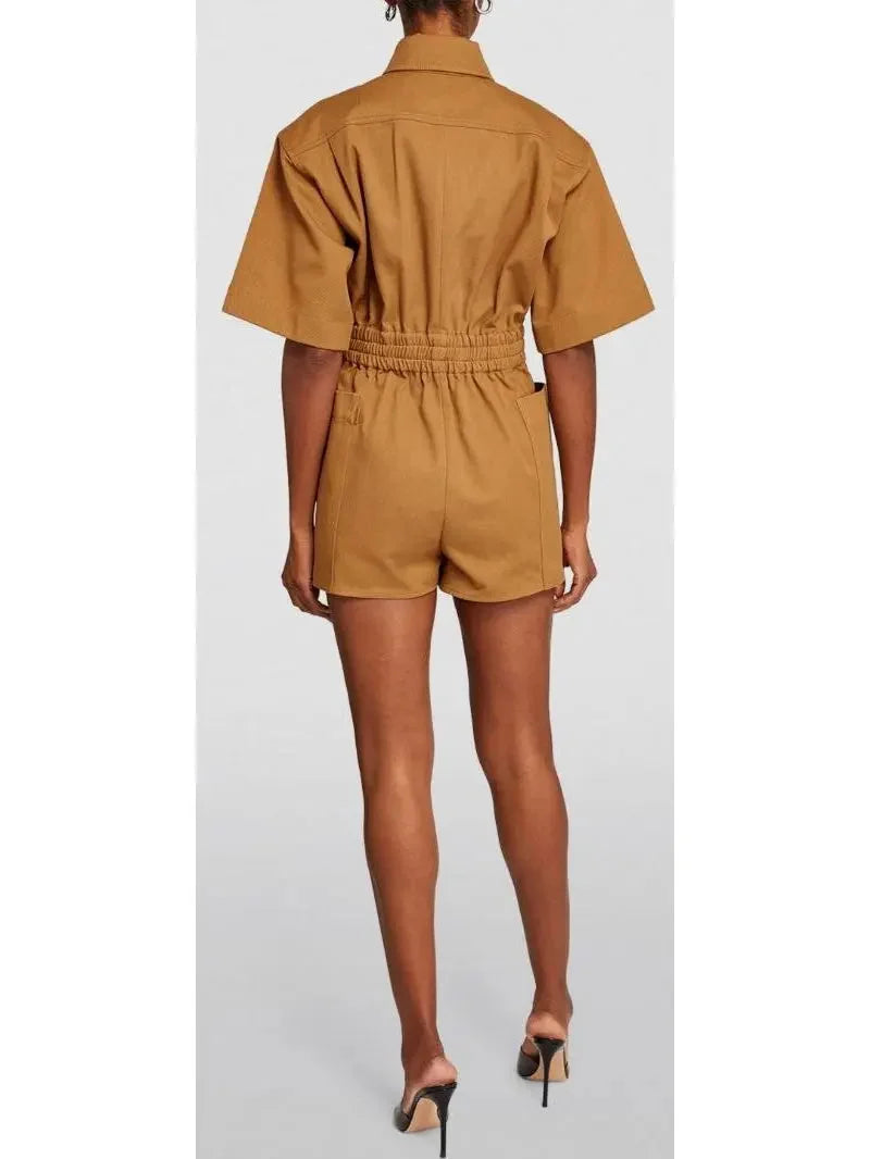 Cotton Drill Workwear Short Jumpsuit - Suits & Sets