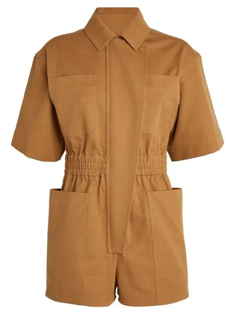 Cotton Drill Workwear Short Jumpsuit - Suits & Sets